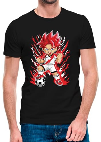 Camiseta de Manga Corta Goku Rayo Vallecano 25-26 (13- Camiseta Talla L)(Negra Manga Corta)