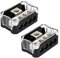 RKURCK Power Distribution Block, 0/2/4 AWG Gauge in, 4/8/10 Gauge Out,4 Way Car Audio Stereo Amp Distribution Connecting Block for Audio Splitter 2 Pcs (1 In 4 Out)