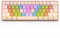 Gaming Keyboard for Girl, 60 Percent Color Cute With RGB, Wired Mechanical for Gaming Office - Apricot