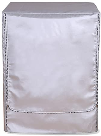 LUOHONG Tvättmaskinskydd, dammtät dammtät frontlastare tvättmaskin torkning vattentätt skyddande fodral, silverkant dragkedja (M:45-50 x 60 x 85 cm)