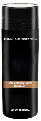 Hair Fibers for Men, Hair Fibres Dark Brown For Hair Instant Thicking, Hair Building Fibres Powder For Men & Women, Hair Fibres Conceals Hair Loss & Thicker Looking Hairline In 15 Seconds