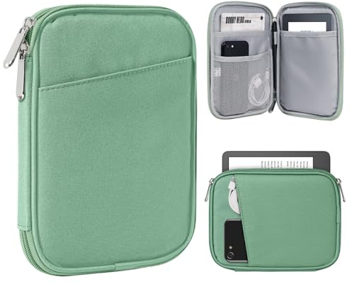 TiMOVO 6-7 Pollici Custodia per Tablet, Paperwhite/Colorsoft Signature Edition, Custodia Protettiva con Tasca per E-Reader/Oasis e Dispositivi Kobo, Bodhi Verde