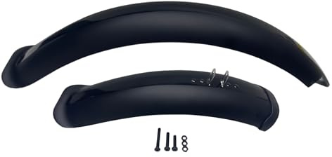 WRUIOY Fat Bike - Set parafango anteriore e posteriore per bici Fat Bike, copertura completa, 50,8 cm, colore: nero