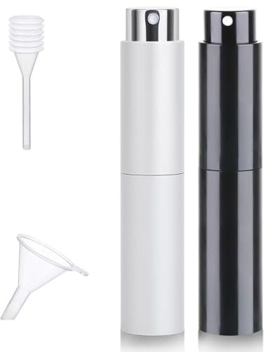 JETOHIX 2 PCS Perfume Atomisers Refillable, 10ml Perfume Atomiser Spray Bottle, Leak Proof Mini Perfume Travel Bottle, Portable Empty Spray Bottle for Travel Business Trip Outdoor Activitie
