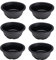FUNOMOCYA 6pcs Bonsai Pots Black Round Bonsai Bowl Planter Pot Plastic Garden Low Planter for Nursery Garden Balcony Succulent Cactus Flower