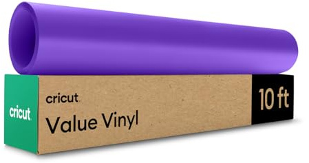 Cricut Value Vinyl | 30.5 cm x 3 m (12 x 10 ft) | Self Adhesive Permanent Vinyl for All Cricut Cutting Machines | Purple