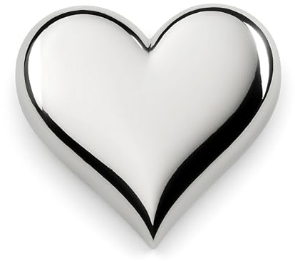 Pins Cœur Argenté | Broche Femme Vêtement | Métal 3D | Cadeau fete des Mères original | French Pin | Accessoire Mode Saint Valentin | Bijoux Coeur Fantaisie pour Veste ou Sac