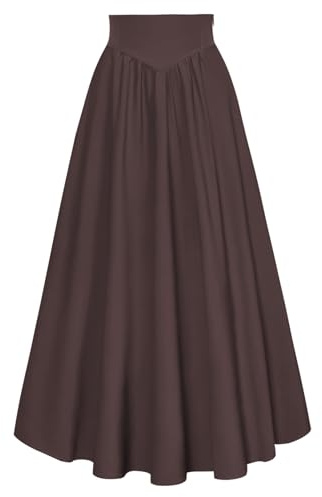 SCARLET DARKNESS Jupe Traditionnelle Victorienne pour Femme, Taille Haute, laçage, Jupe Longue médiévale