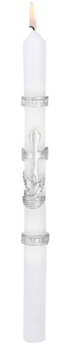 Baptism Candle for Boys Girls - Baptismal Candles Catholic for Baptism - Velas para Bautizo de Niño - Velas de Bautizo