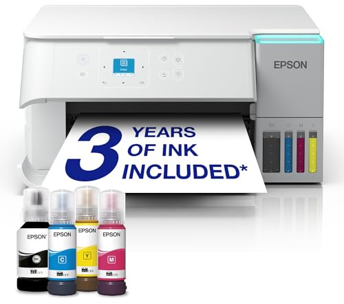 Epson Ecotank ET-2956 Home Printer with Air Print, Dual Band WiFi and 3 Years of Ink, White