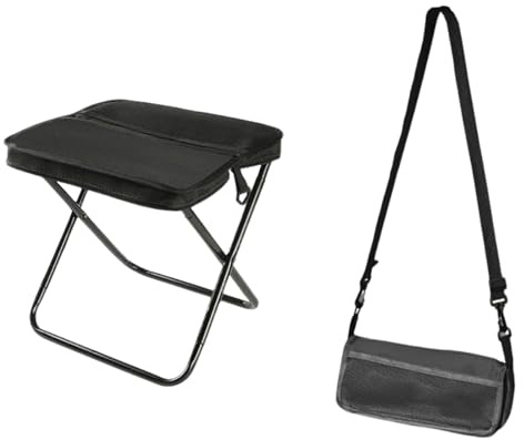 Wrbugukeji 1 Pcs Portable Foldable Backpack Stool, Portable Foldable Backpack Stool for Camping, Lightweight Mini Pocket Fold Up Telescopic Stools for Fishing Travel Hiking Garden