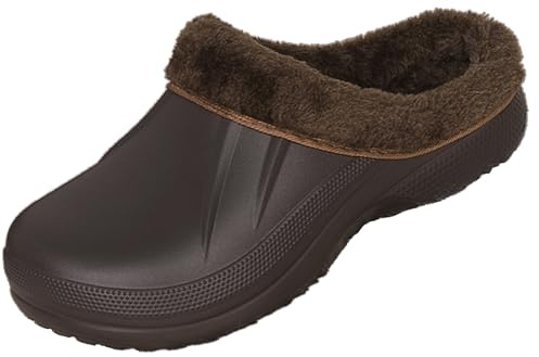 CERYTHRINA Sabot Hiver Fourré - Sabot De Jardin ImperméAbles Homme Chaussure Peluche Cadeau Homme Brown 39/40