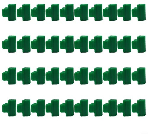 40 morsetti per tubi rotondi in plastica per serre da 8 mm/11 mm/13 mm, per reti da giardino, teli ombreggianti e clip di fissaggio per teloni (13 mm)