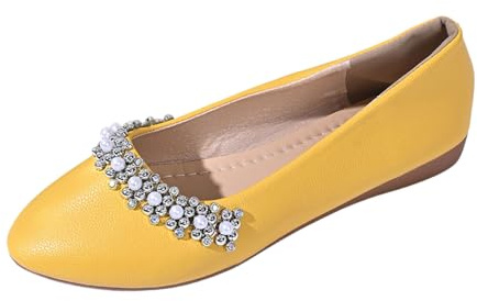 Zapatillas Deportivas Mujer Verano Zapatos Femeninos con pedrería Puntiaguda cómodos sin Cordones tacón bajo Ideales para Vestidos Novia Bailarinas