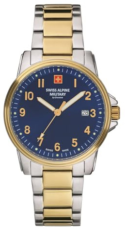 Swiss Alpine Military Herren Uhr Analog Quarz 7011.1145SAM Edelstahl