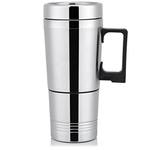 Hervidor de Agua para Automóvil 12v / 24v 300ml - Acero Inoxidable, Viaje, Encendedor de Cigarrillos, Café, Té, Termo, Calentador (24 V)