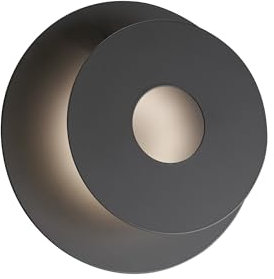 Fischer & Honsel Lampada da parete Hennes | nero sabbia | D: 18,00 cm sporgenza parete: 7,30 cm | 1 LED 7,0 W 3000 K incl. | 840 lm | EEG: F | 30472