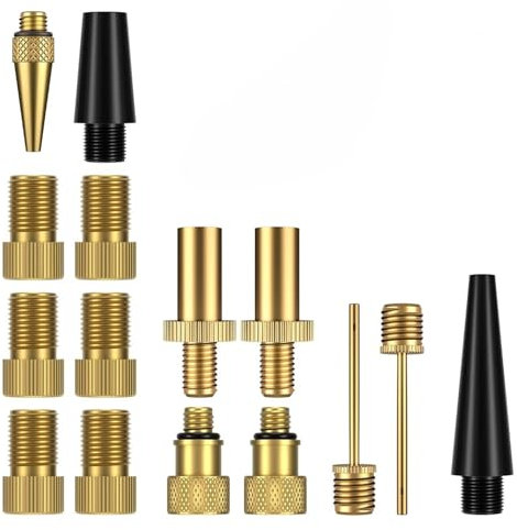 Thoquene 15 Stück Fahrradventil Adapter Set, Fahrrad Adapter Ventil