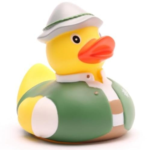Duckshop I Paperella da bagno bavarese Schorsch I Paperella con fischietto I Lunghezza: 8,5 cm I Regalo per la Baviera I Regalo per l'Oktoberfest