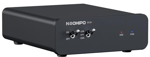 NEOHIPO DC10 DAC Converter - Mini Hifi Stereo Gaming USB DAC Mini Stereo Home Audio Converter USB Optical Coaxial to RCA AUX Digital-To-Analog Audio Converter Adapter for Home Powered Speakers