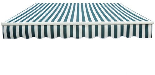 Greenbay Green-White Garden Patio Awning Canopy Sun Shade Shelter Replacement Fabric - 3.5M x 2.5M