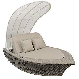 Strandkorbwerk Liegeinsel Schiff AHOI Harkers Island Wash Gartenlounge Gartenmöbel Sonneninsel Sunlounger