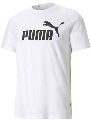 Puma Ess Logo Tee Camiseta de Deporte, White, 3XL Hombre
