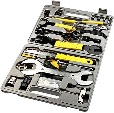 Trousse d'outils de Réparation Multifonctionnelle pour Vélos Boîte à Outils de Vélo, 44 pièces Équipement Essentiel de Cyclisme en Plein Air pour Vélo de Route VTT
