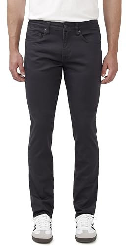 Buffalo David Bitton Men's Ash-x Slim Fit Denim Jean, Charcoal, 38 30
