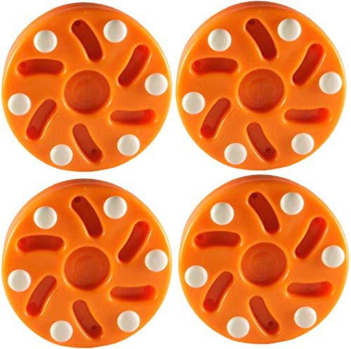 TronX S10 Inline Roller Official Hockey Pucks 4 Pack (Orange)
