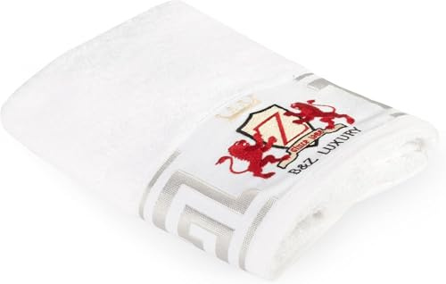 BZ Luxury Toalla Blanca 50x100 cm | Bambú y Algodón – 500 g/m² – Toalla Suave para Cara, Cabello y Cuerpo | Absorbente, respetuosa con la Piel, certificada Oeko-Tex