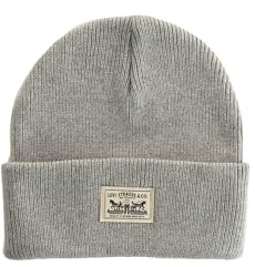 Levi's Backpatch Beanie, Regular Grey, Un Uomo, Grigio Regolare, Taglia Unica