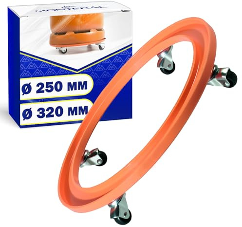 Support de Bouteille de Butane Ø 320-250 mm avec 4 Roues Métalliques Tournantes - MONTERAL