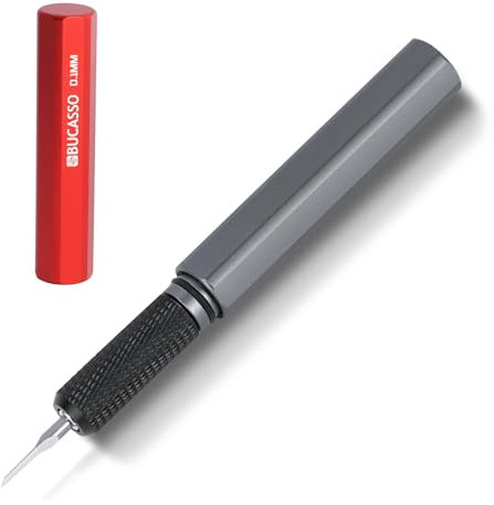 Bucasso Modell Scriber, Line Scriber mit Wolframstahlklingen, Modell Scribing Tool für den Modellbau-Hobby, RG Scale Model, Gundam Model Kit, Kunststoff-Modelle, Harz GK geschnitzt (0,1 MM)