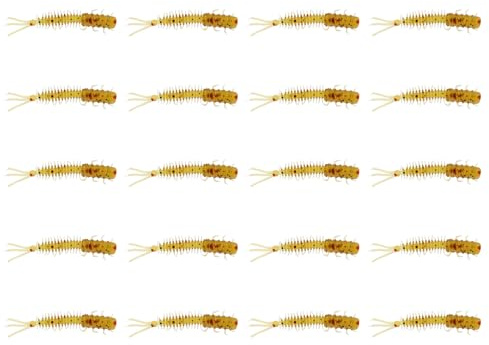 The Lord of the Tools 20 Pezzi 45 Mm Esche Per Insetti Esche Naturali Jig Da Pesca Adatte Per Spigole Carpe Trote Marrone