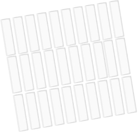 ULTECHNOVO 48 Pièces Porte-étiquettes Plastique Autocollant Transparent Poches de Classement pour Bibliothèque École Fichiers Organisés
