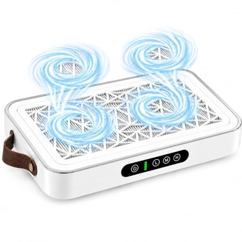 YUCHKEJ Aspiratore di Polvere per Unghie 72W, Aspiratore Unghie Professionale 9000RPM con Carta da Filtro, Doppia Potenza di aspirazione, Fresa per unghie, 3 Velocità per manicure, salone di unghie