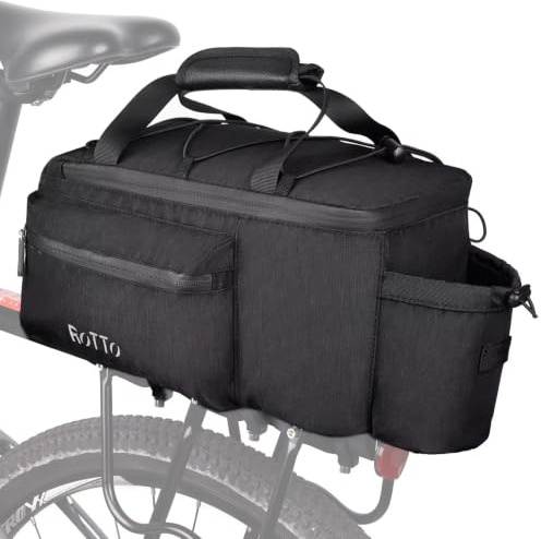 ROTTO Bolsa de Estante Trasero de la Bicicleta y Bolsas Aisladas de Picnic 10L Capa de Lámina de Aluminio Incorporada