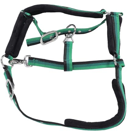 Emoshayoga Cavezza per Cavallo Regolabile in Nylon Resistente Imbottito per Allenamento, Guida, Uso Confortevole, 1 unità (M)