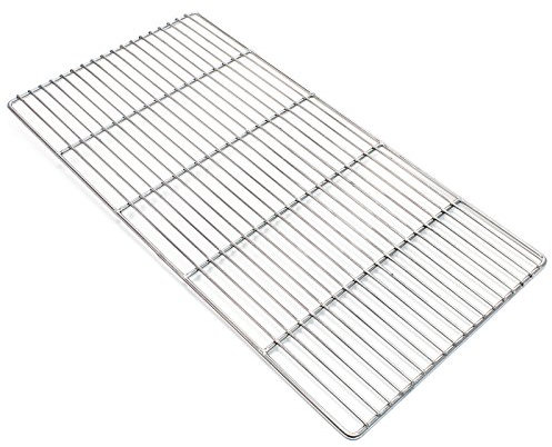 Wiltec Grille de barbecue Carrée en Acier fin 58 x 30 cm Barbecue boule et Barbecue rond Grillade Terrasse Jardin Plancha Viande Légumes