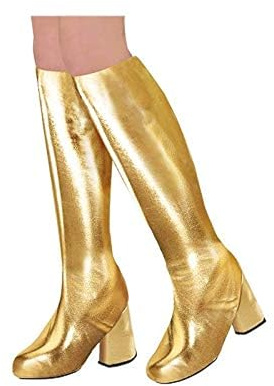W WIDMANN MILANO Party Fashion - Stiefelüberzieher, 70er Jahre Überschuhe für Erwachsene, Disco Kostüm für Karneval