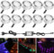 10er RGB Led Bodeneinbaustrahle Einbaustrahler RGB Aussen 0.5W Ø45mm IP67 Wasserdicht LED Bodenstrahler Terrasse Bodeneinbaustrahler