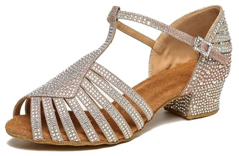Miyoopark Zapatos Baile Salon Mujer Tacon bajo Boda Fiesta Sandalias