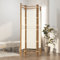 CIADAZ 3-TLG. Paravent Faltbar 120 cm Bambus und Canvas Trennwand, Paravent, Sichtschutz, Umkleidekabine, Spanische Wand, 350623