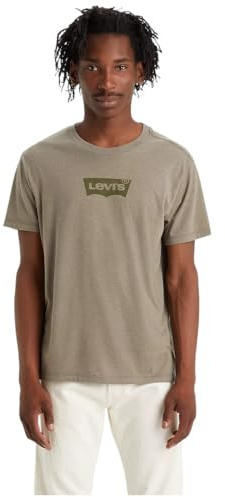 Levi's Graphic Crewneck Tee T-shirt, Tri-blend Smokey Olive, S Uomo