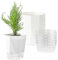 Piashow 6er-Set Selbstbewässernde Blumentöpfe (12,5 cm) mit Wasserreservoir – Pflanztöpfe mit Drainagelöchern & transparenter Wasserstandsanzeige – Ideal für Zimmerpflanzen, Kräuter, Balkon & Garten