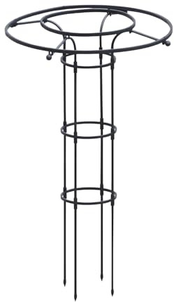 Tuteur Tomate Treillis Obélisque de Jardin pour Plantes Grimpantes, Support de Plantes en Métal Antirouille, pour Vignes, Légumes, Fleurs, Tour de Palissage Poteau Rosier(Black,HIGH: 90cm/3ft)