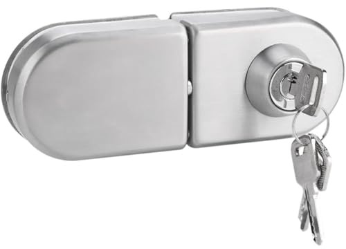 Nikou 10~12mm de Puerta de Vidrio de Acero Inoxidable con Llave para Abrir, de Puerta Corredera sin Marco Tipo Folio para Uso en Casa, Hotel, Baño