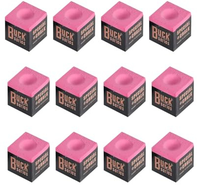 CtiUjdx 12 Cubes Cue Chalk, Professional Snooker Chalk for Enhanced Grip and Accurate Shots, Pink Pool Chalk for Tournaments and Home Games, Durable Billiard Accessory for Players and Enthusiasts