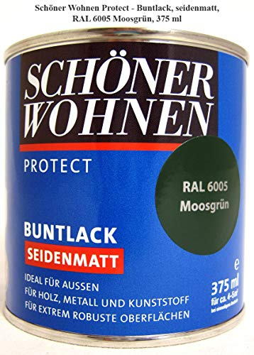 Protect Buntlack 375 ml, RAL 6005 Moosgrün seidenmatt, Alkydharzlack
